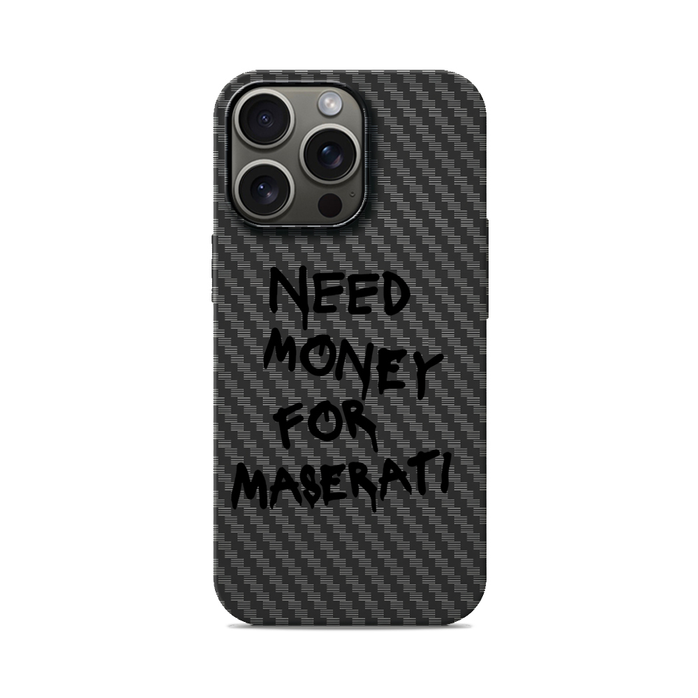 Карбоновий чохол з MagSafe для iPhone Need Money For Maserati Need Money For Maserati