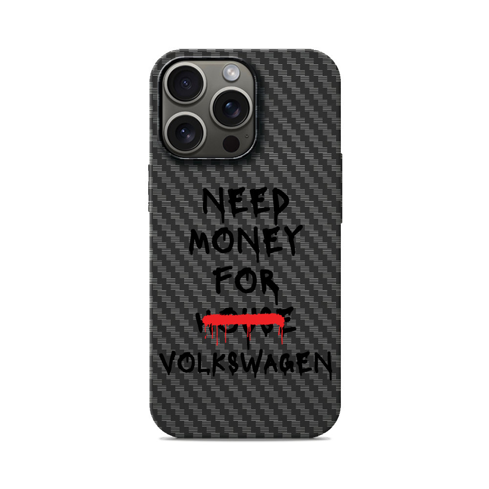 Карбоновий чохол з MagSafe для iPhone Need Money For house Volkswagen Need Money For house Volkswagen