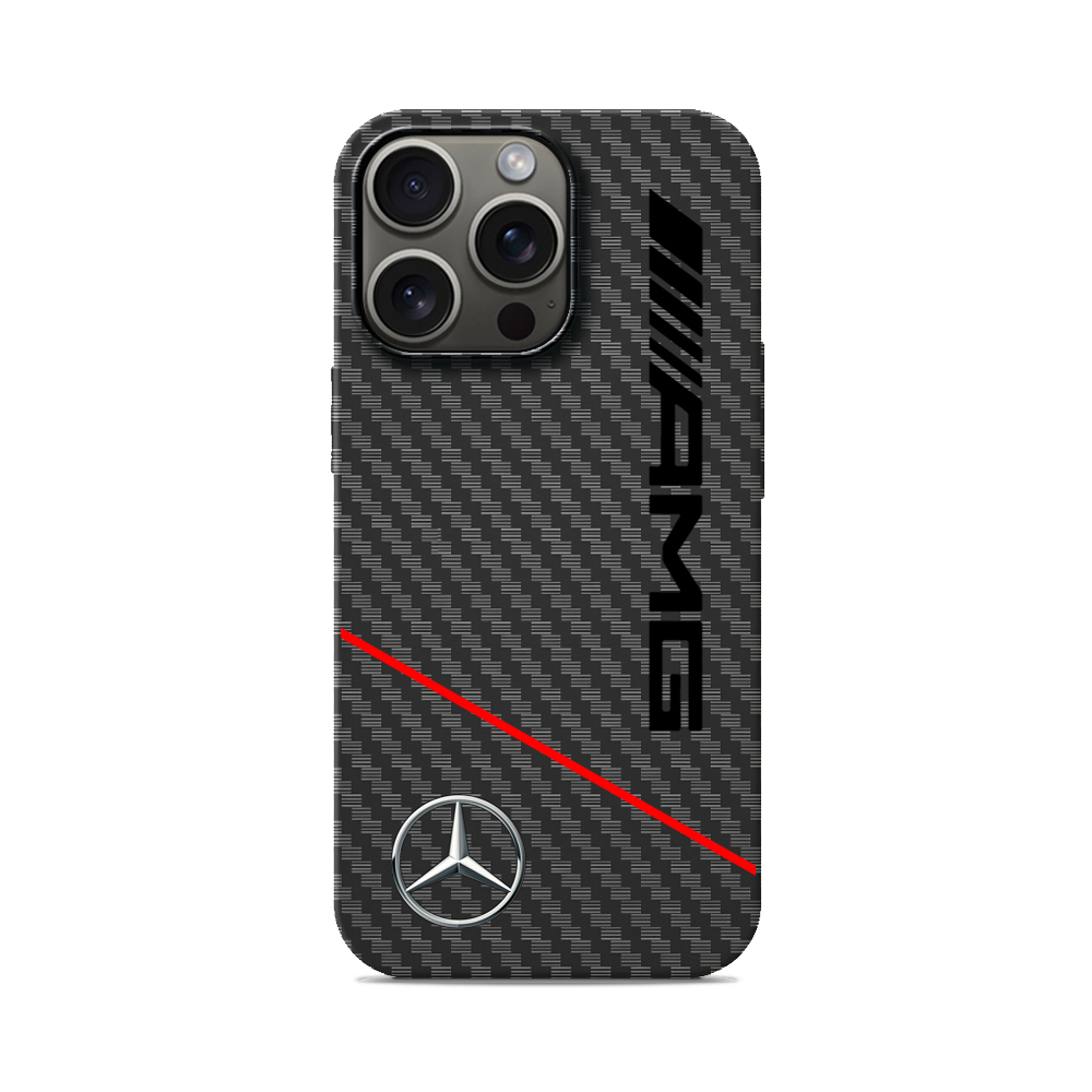 Карбоновий чохол з MagSafe для iPhone ПОЛОСКА MERCEDES AMG ПОЛОСКА MERCEDES AMG