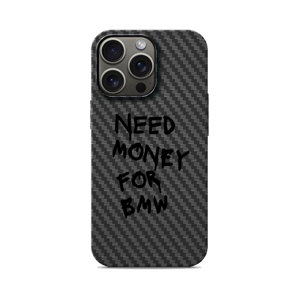 Карбоновий чохол з MagSafe для iPhone Need Money For BMW Need Money For BMW