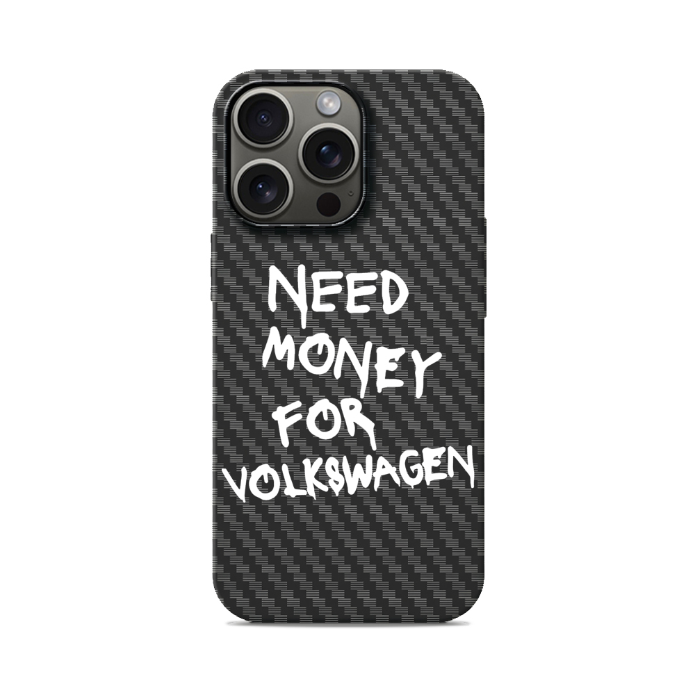 Карбоновий чохол з MagSafe для iPhone Need Money For Volkswagen Need Money For Volkswagen