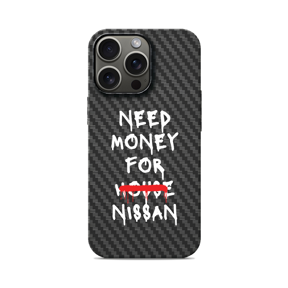 Карбоновий чохол з MagSafe для iPhone Need Money For house Nissan Need Money For house Nissan