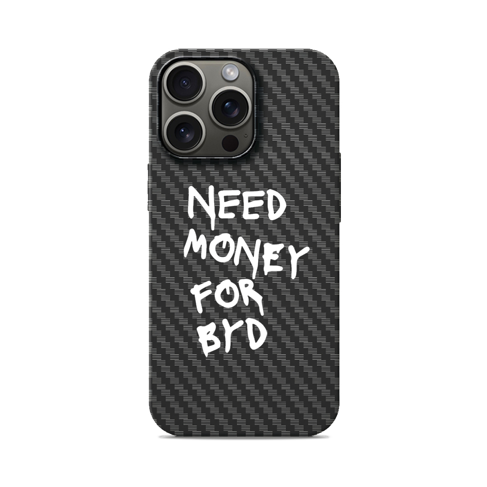 Карбоновий чохол з MagSafe для iPhone Need Money For BYD Need Money For BYD