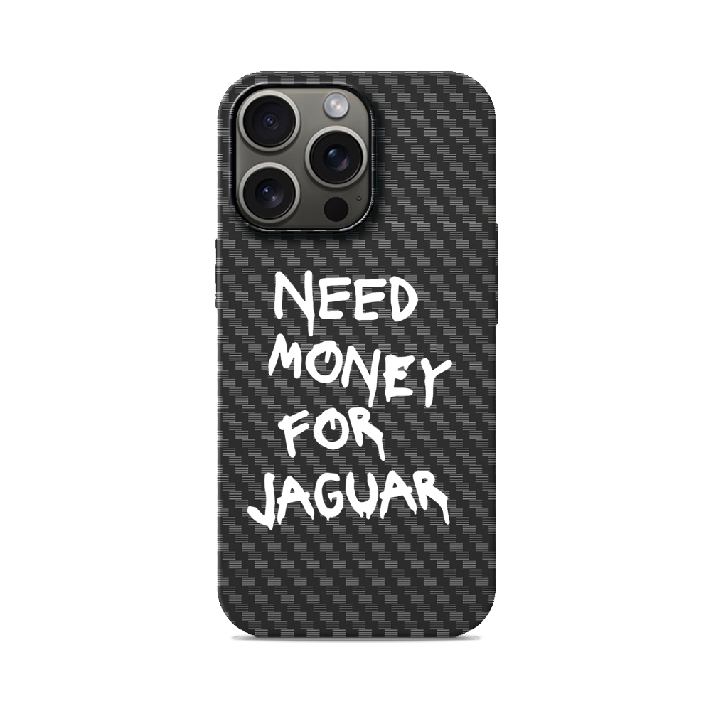 Карбоновий чохол з MagSafe для iPhone Need Money For Jaguar Need Money For Jaguar