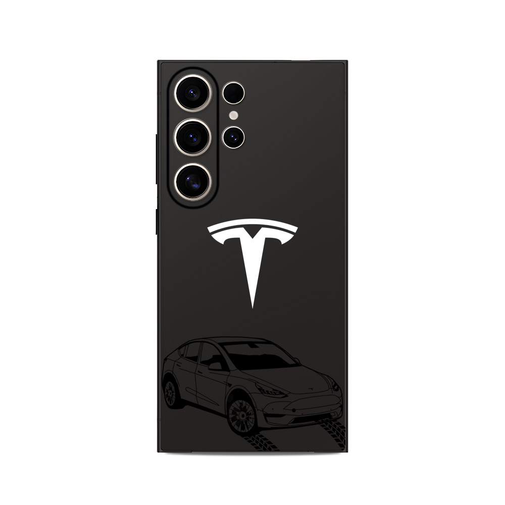 Чохол для Samsung з мікрофіброю Tesla model Y