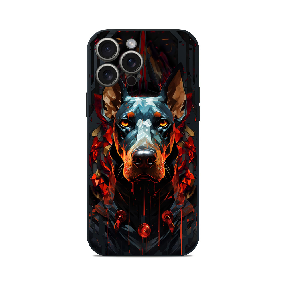 Чохол для iPhone ДОБЕРМАН ЧОРНИЙ