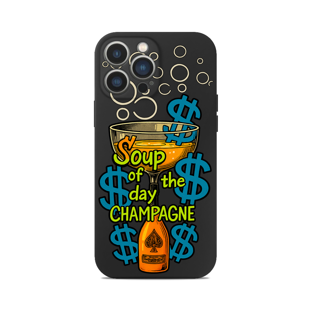 Чохол для iPhone soup of the day champagne Бульбашки