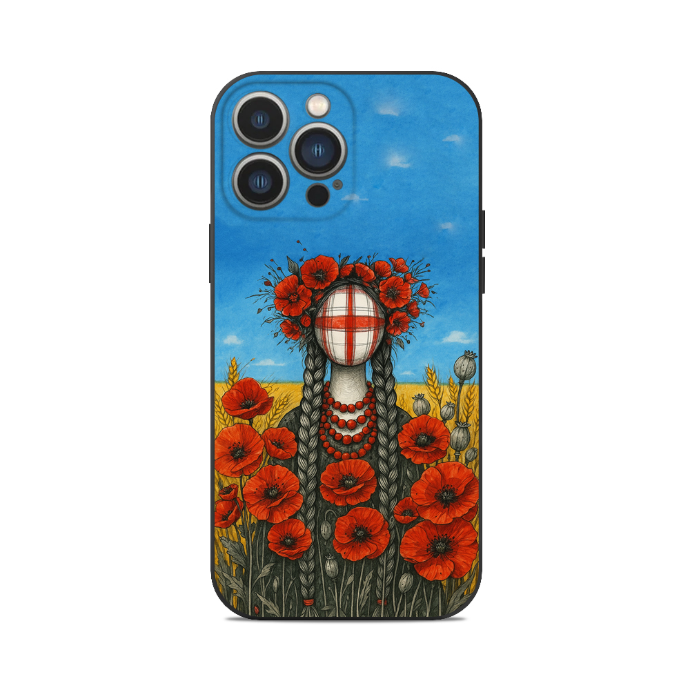 Чохол для iPhone ЛЯЛЬКА МОТАНКА КВІТКОВЕ ПОЛЕ