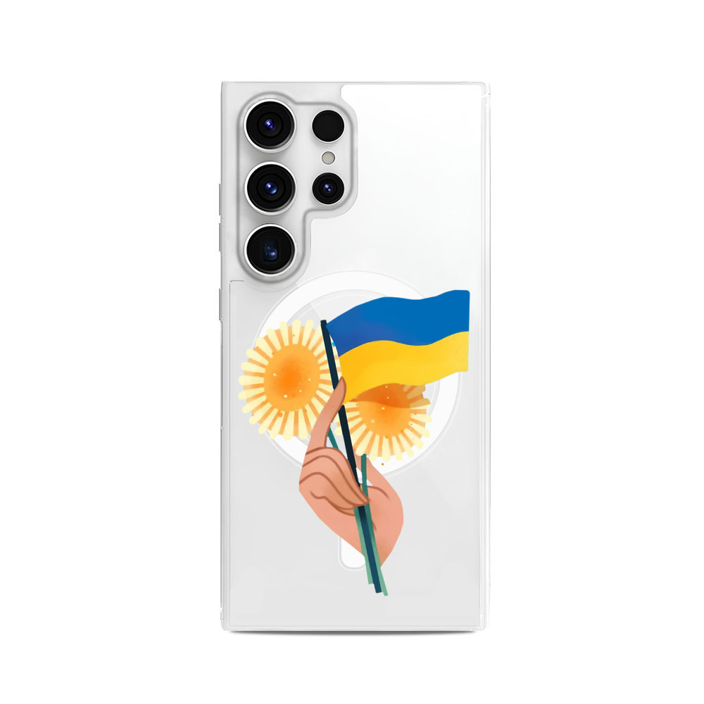 Чохол для Samsung ВСЕ БУДЕ УКРАЇНА ПРАПОР СОНЯШНИК КВІТИ