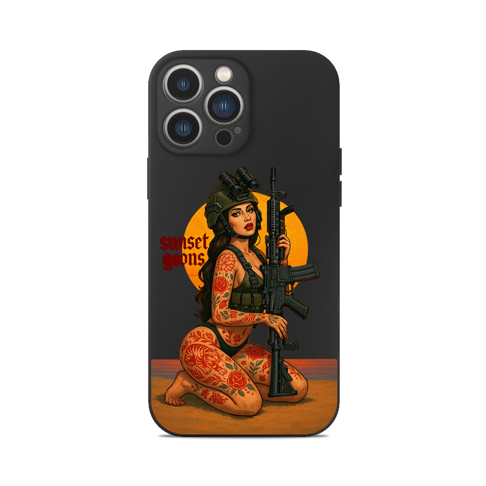 Чохол для iPhone САНСЕТ ЗСУ ДІВЧИНА