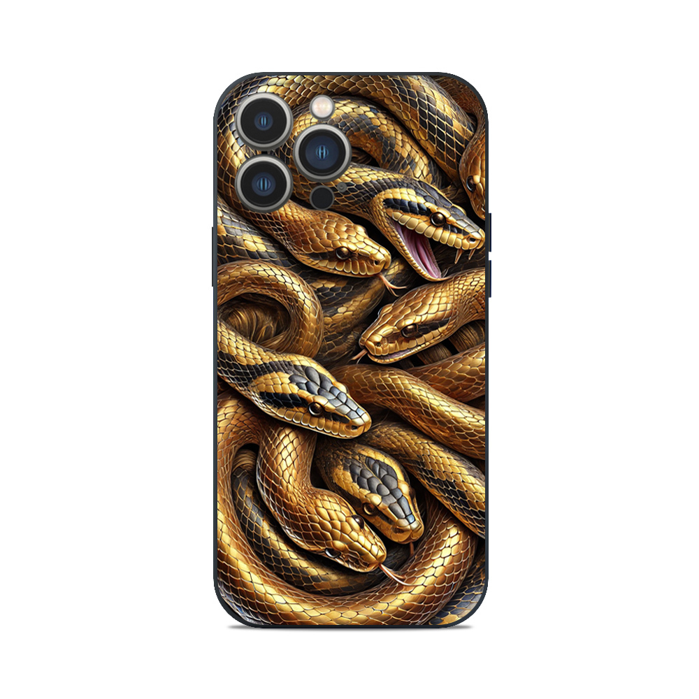 Чохол для iPhone ЗМІЇ ЗОЛОТІ