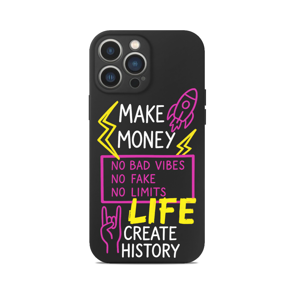 Чохол для iPhone no bad vibes make money