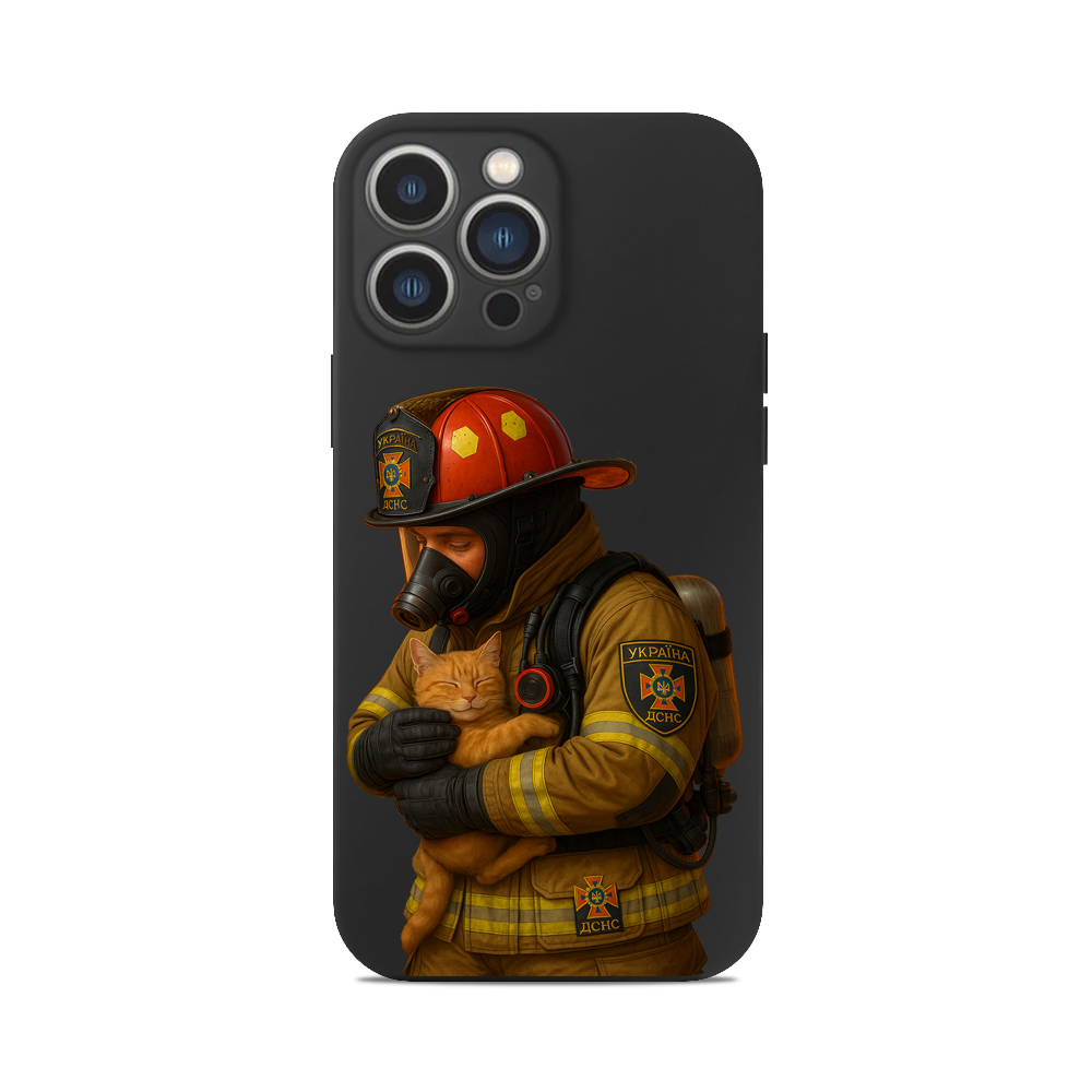 Чохол для iPhone ДСНС ПОЖЕЖНИК КОТИК