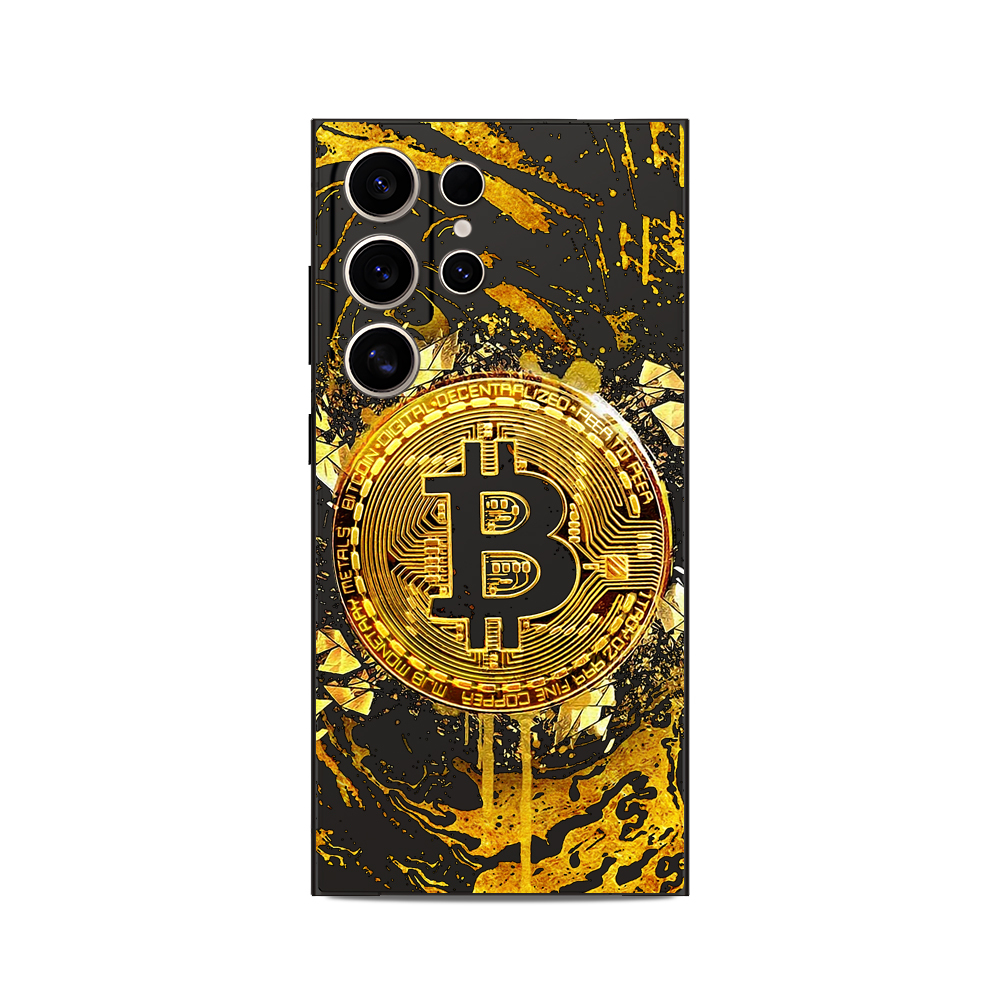 Чохол для Samsung з мікрофіброю GOLD BITCOIN