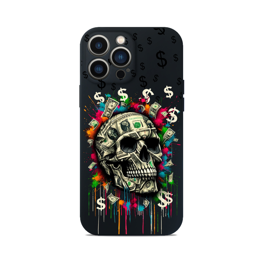 Чохол для iPhone ЧЕРЕП КЛЯКСИ ДОЛАРИ